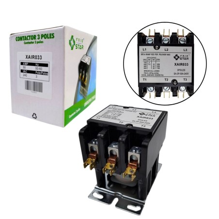 CONTACTOR  3 POLOS BOBINA 240V, 50 AMP