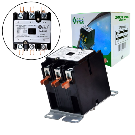 CONTACTOR 3 POLOS AIRE ACONDICIONADO 3 POLOS 120V 40AMP