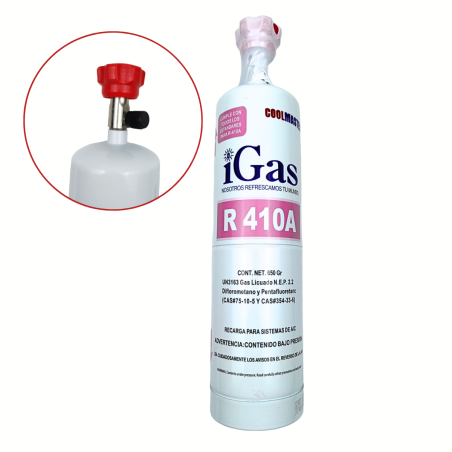 GAS REFRIGERANTE R410A LATA 0.650 KG CON VALVULA