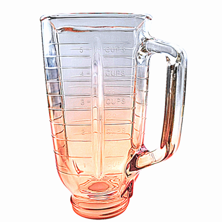 Vaso de Vidrio Cuadrado en Naranja