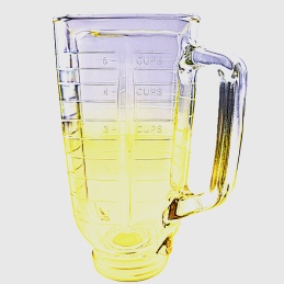 Vaso de Vidrio Cuadrado en...