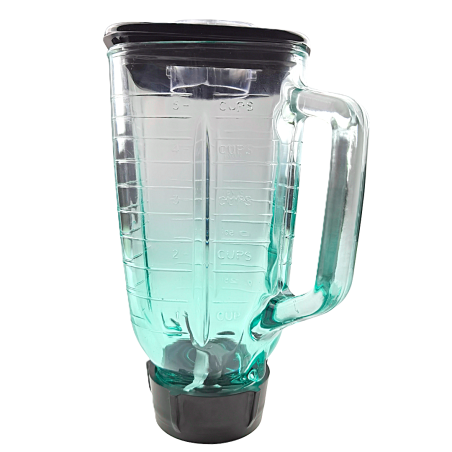 Vaso de Vidrio Armado Cian