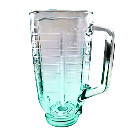 Vaso de Vidrio Cuadrado en Cian