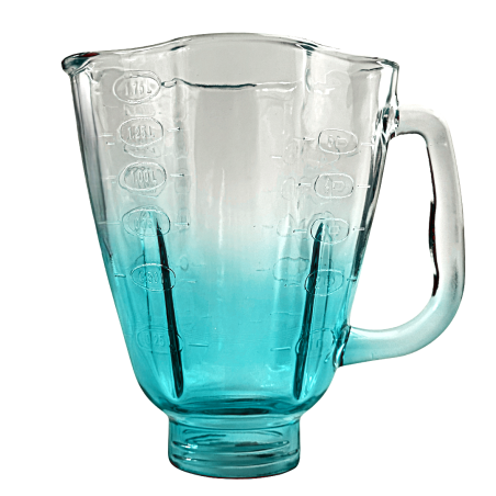 Vaso de Vidrio Tipo Cube Cian