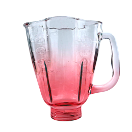 Vaso de Vidrio Tipo Cube Rojo