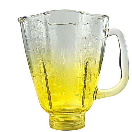 Vaso de Vidrio Tipo Cube Amarillo