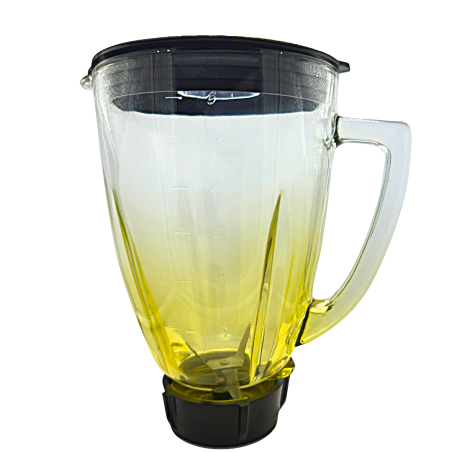 Vaso de Vidrio Contemporáneo Armado Amarillo