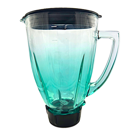 Vaso de Vidrio Contemporáneo Armado Cian