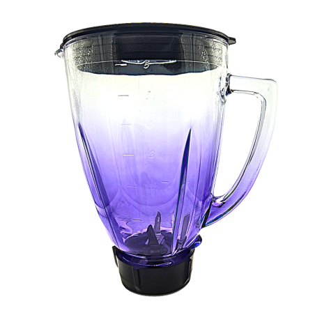 Vaso de Vidrio Contemporáneo Armado Morado