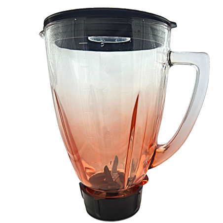 Vaso de Vidrio Contemporáneo Armado Naranja
