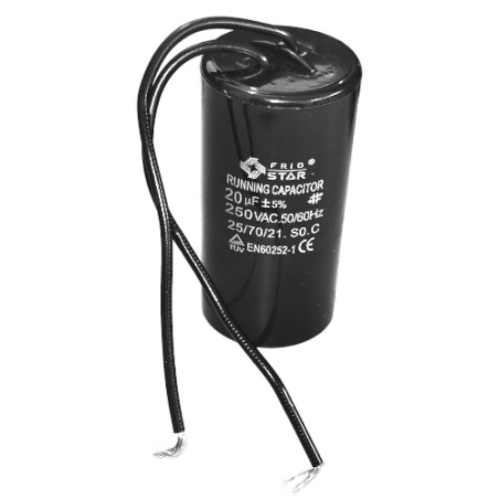 Capacitor de Trabajo 20 MF 250V / 2 Cables