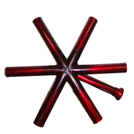 Quemador Estrella 30 cm. con Codo, T. Inyectada