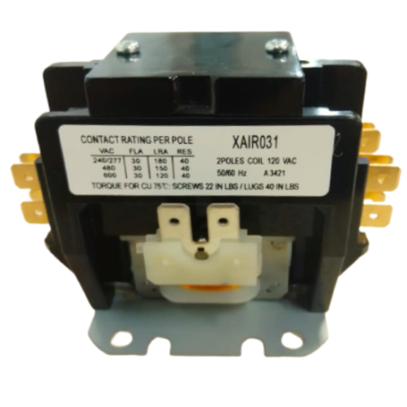 Contactor 2 polos bobina 120 v 30 amp