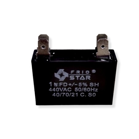 Capacitor cuadrado 1.0 mf 440v 2 patas