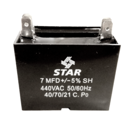 capacitor cuadrado 7.0 mf 440v 2 patas