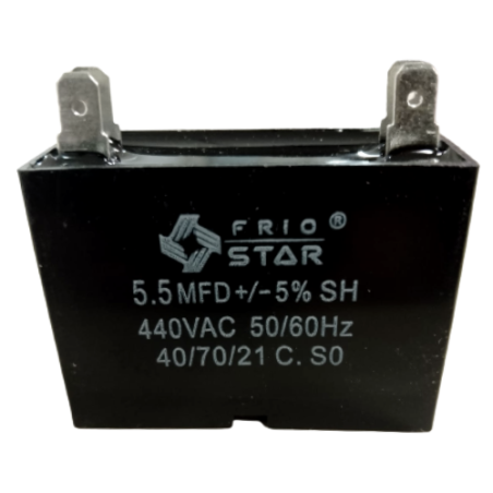Capacitor Cuadrado 5.5 MF 440 V 2 patas