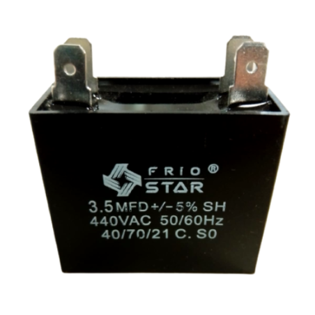 capacitor cuadrado 3.5 mf 440v 2 patas