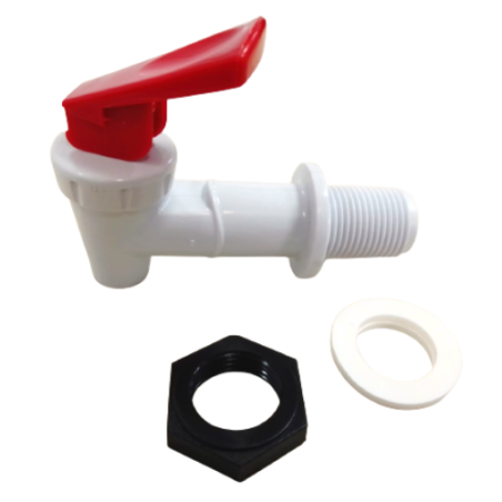 Llave Blanca con Palanca Roja Cuerda Exterior 3/4"