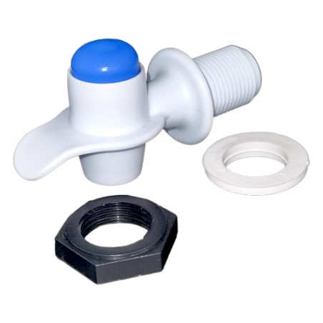Llave Blanca con Botón azul cuerda Exterior 3/4