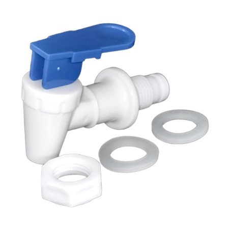 Llave Blanca perilla Azul, 5/8 Entrada con Tuerca