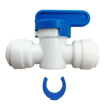 Conector Válvula de Paso 1/4" con Seguro