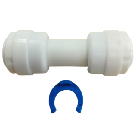 Conector Recto 1/4" - 1/4" con Seguro