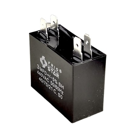 Capacitor Cuadrado 3.0 MF 440V 2 pata