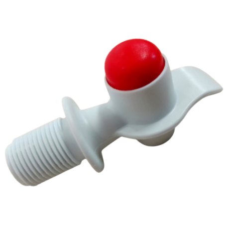 Llave Blanca con Botón Rojo Cuerda Exterior 3/4