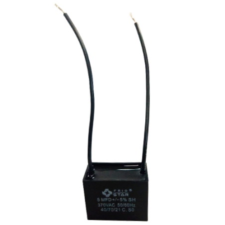 Capacitor Cuadrado 5 MF 370V 2 Cable