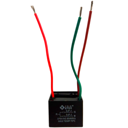Capacito Cuadrado 2MF + 5MF 370V