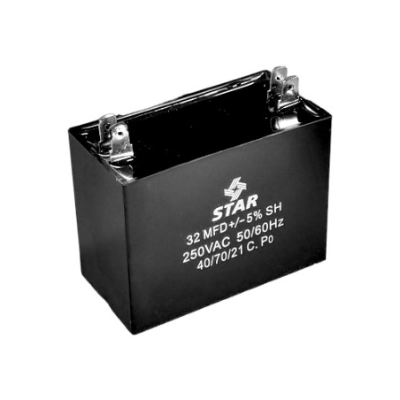 Capacitor Cuadrado 32 MF 250V Terminales