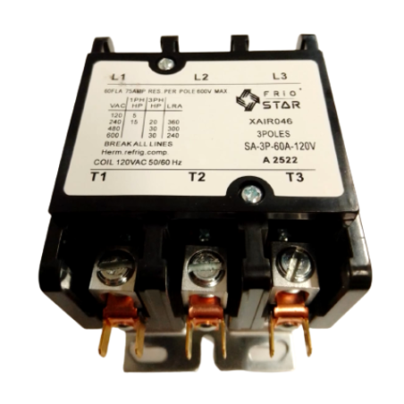 Contactor 3 Polos Bobina 120V 60AMP